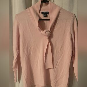 Ann Taylor Soft Pink Blouse with Bow Detail